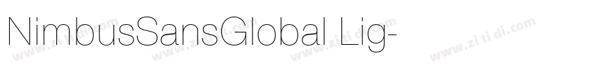 NimbusSansGlobal Lig字体转换